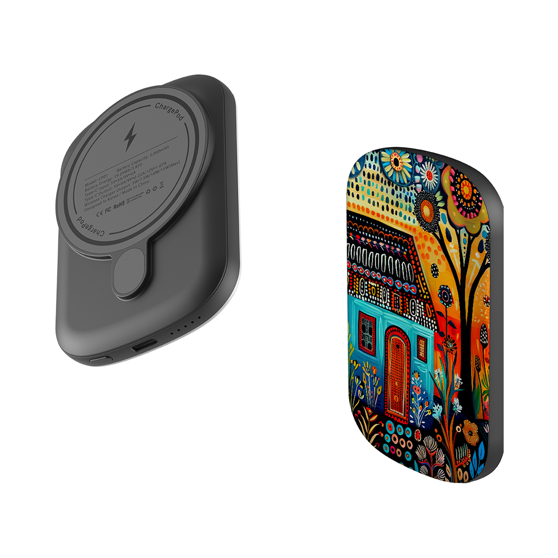 MagSafe Power Bank - Folk Art House VI