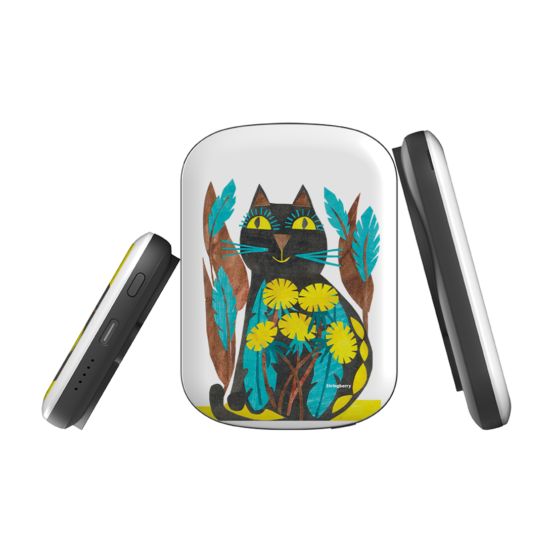 MagSafe Power Bank - Folk Cat By Tracey English