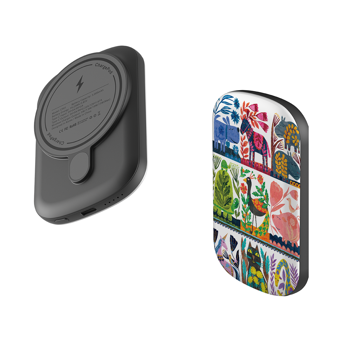 MagSafe Power Bank - Folk Colour By Tracey English