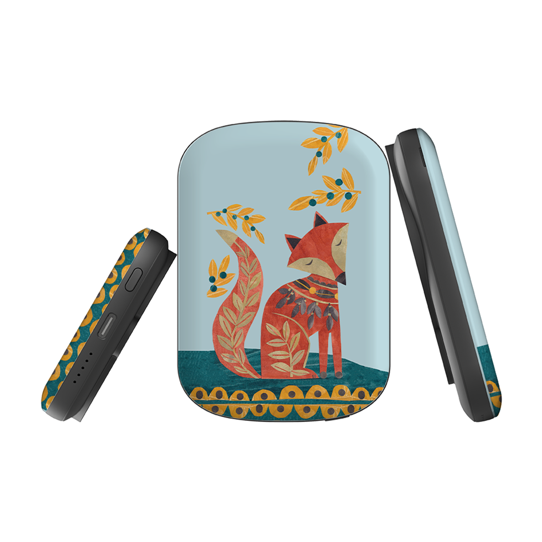 MagSafe Power Bank - Folk Foxie By Tracey English