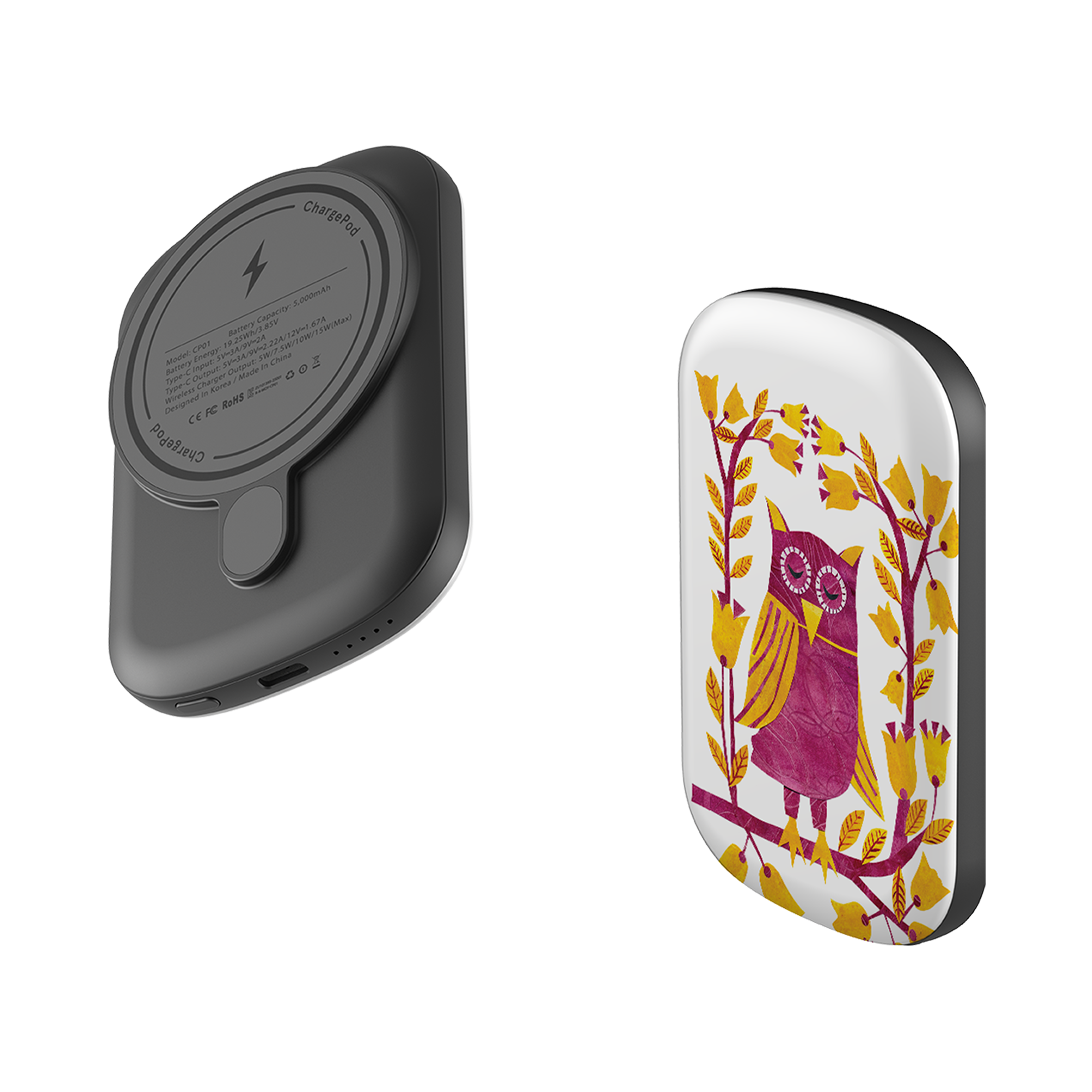 MagSafe Power Bank - Folk Owl By Tracey English