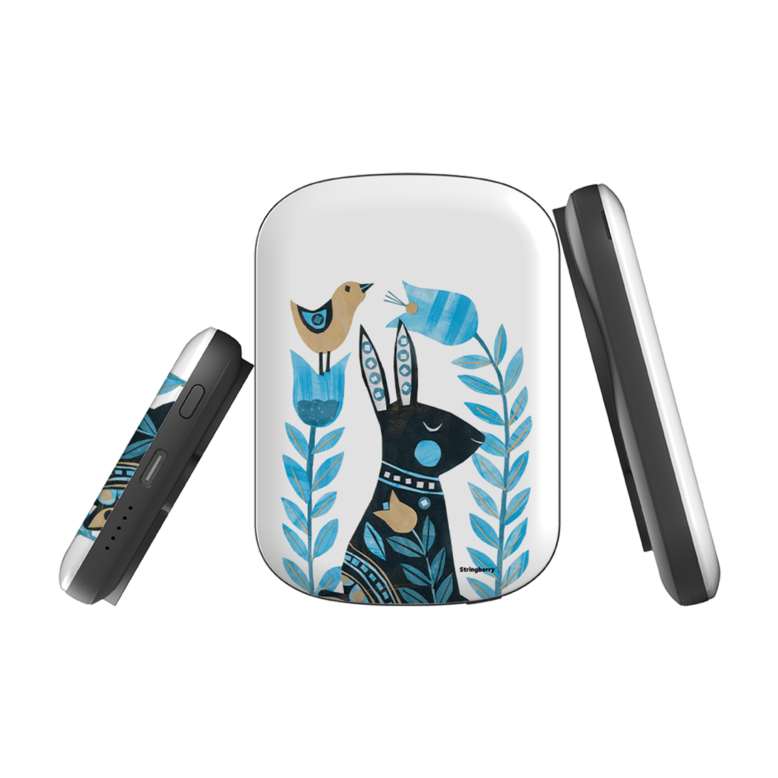 MagSafe Power Bank - Folk Rabbit By Tracey English