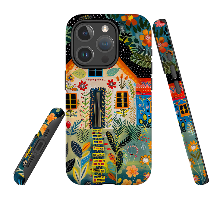 iPhone MagSafe Tough Case - Folk Art House II