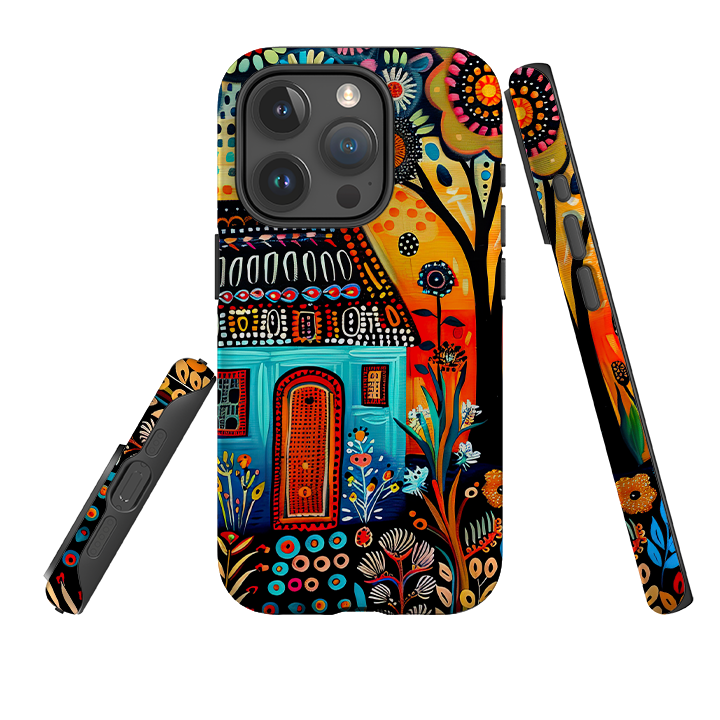 iPhone Case - Folk Art House VI