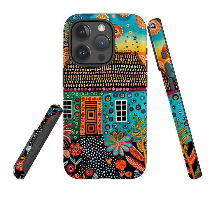 iPhone Case - Folk Art House VII