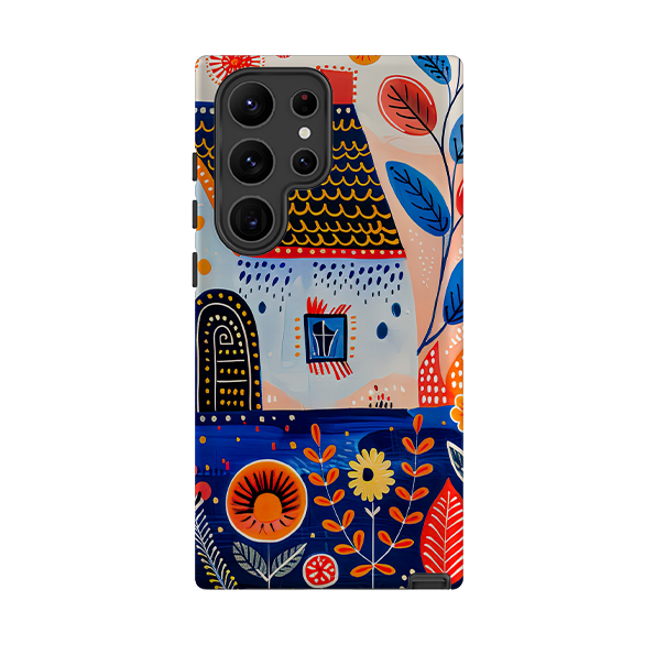 Samsung Tough Case - Folk Art House VIII