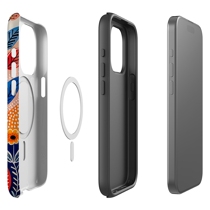 iPhone MagSafe Tough Case - Folk Art House VIII