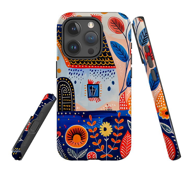 iPhone Case - Folk Art House VIII