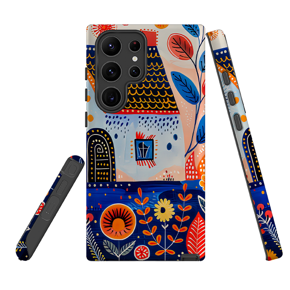 Samsung Tough Case - Folk Art House VIII