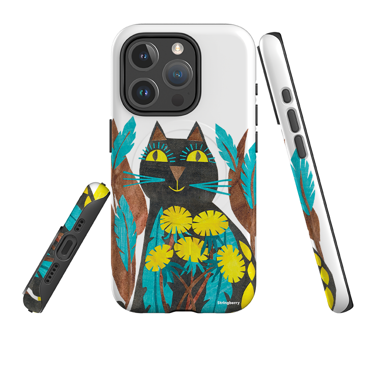 iPhone MagSafe Tough Case - Folk Cat By Tracey English