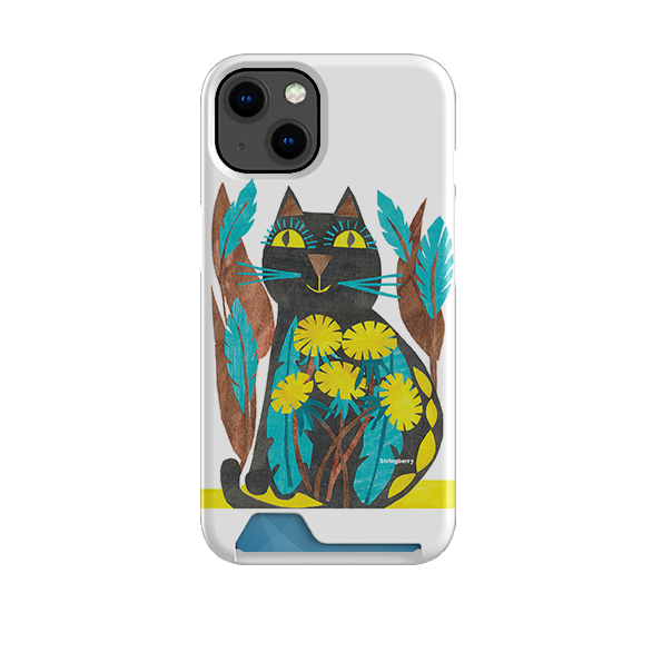 Folk Cat Case and Card Case By Tracey English