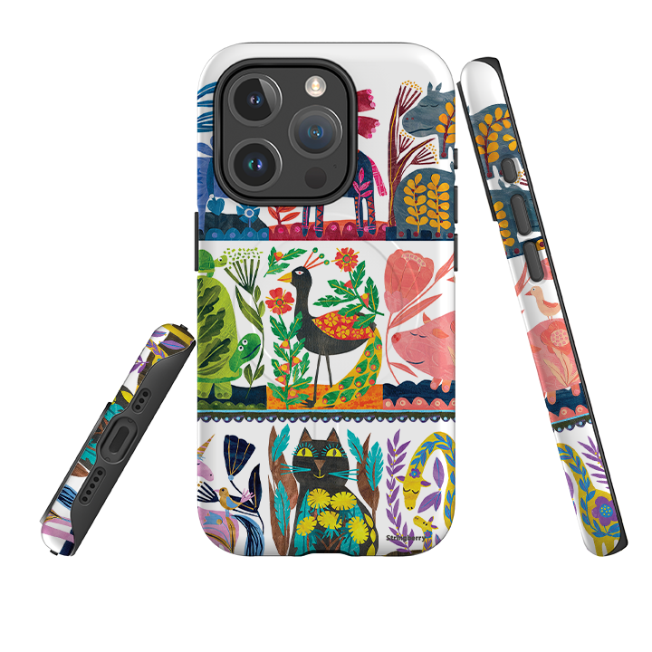 iPhone MagSafe Tough Case - Folk Colour By Tracey English