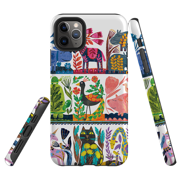 iPhone Tough Case - Folk Colour By Tracey English