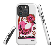 iPhone MagSafe Tough Case - Folk Floral Bird By Tracey English
