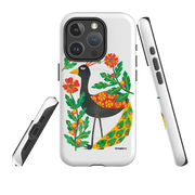 iPhone MagSafe Tough Case - Folk Floral Peahen By Tracey English