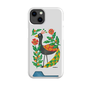 Folk Floral Peahen Case and Card Case By Tracey English
