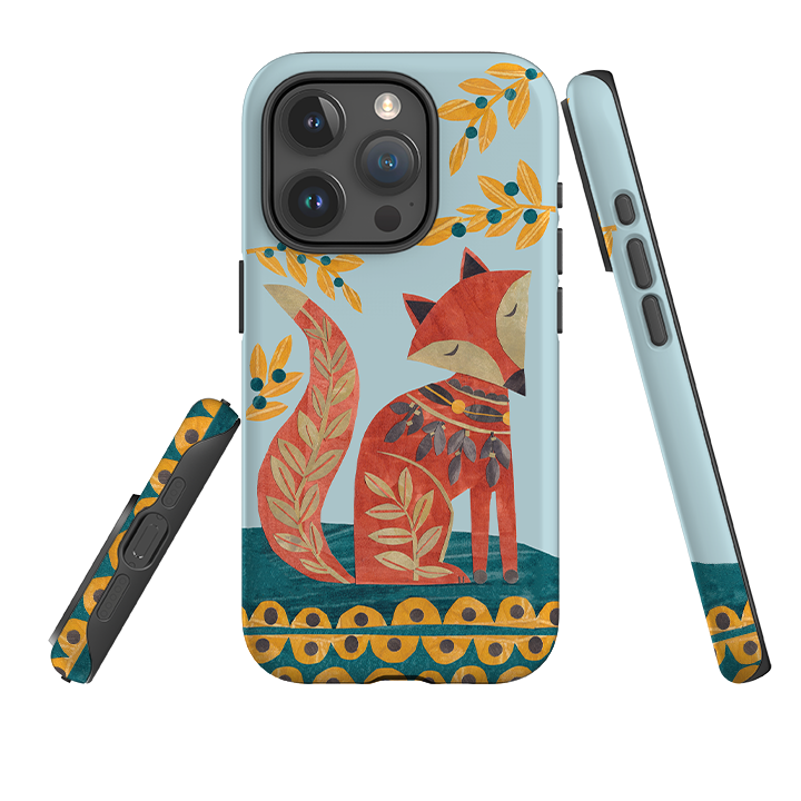 iPhone Tough Case - Folk Foxie By Tracey English