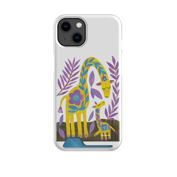 Folk Giraffes Case and Card Case By Tracey English