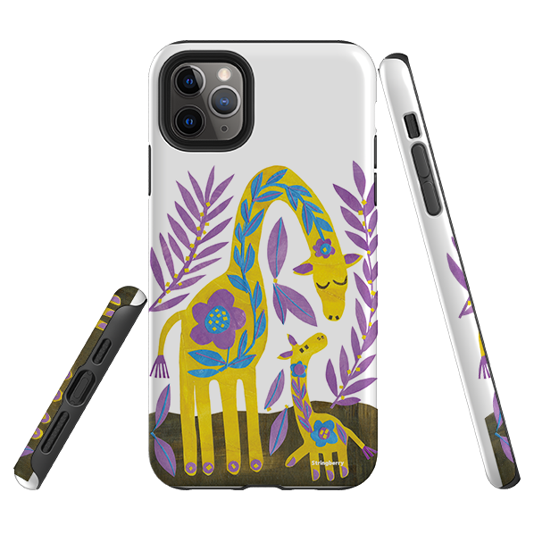 iPhone Tough Case - Folk Giraffes By Tracey English