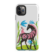 iPhone Tough Case - Folk Horse And Bunny By Tracey English