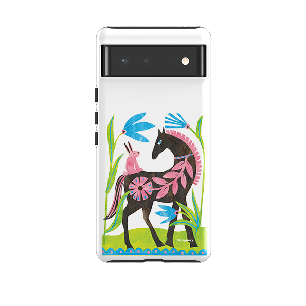 Google Tough Case -  Folk Horse And Bunny By Tracey English