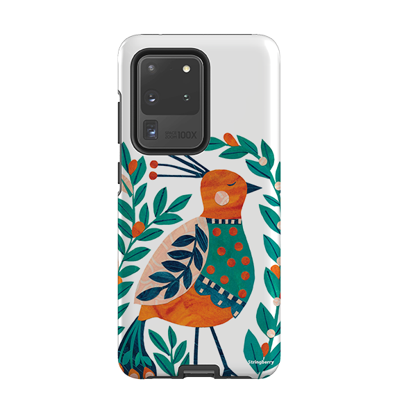 Samsung Tough Case - Folk Peacock By Tracey English