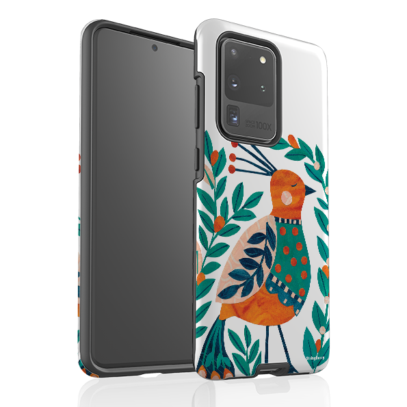 Samsung Tough Case - Folk Peacock By Tracey English