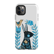 iPhone Tough Case - Folk Rabbit By Tracey English