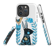 iPhone MagSafe Tough Case - Folk Rabbit By Tracey English