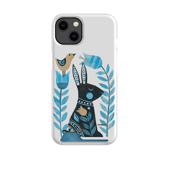 Folk Rabbit Case and Card Case By Tracey English