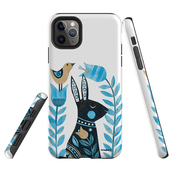 iPhone Tough Case - Folk Rabbit By Tracey English