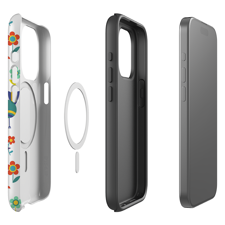 iPhone MagSafe Tough Case -  Folky Birds By Suzy Taylor