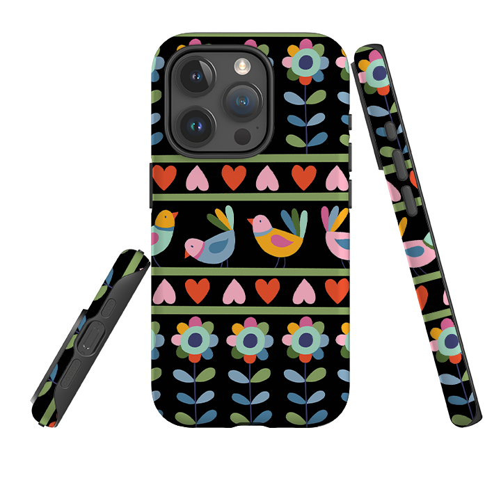 iPhone Tough Case - Folky Birds II By Suzy Taylor