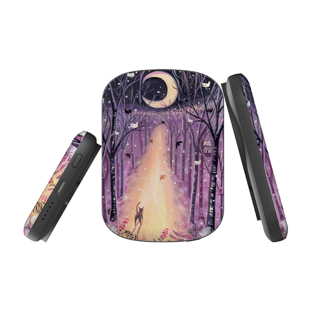 MagSafe Power Bank - Forest Cat By Mary Stubberfield
