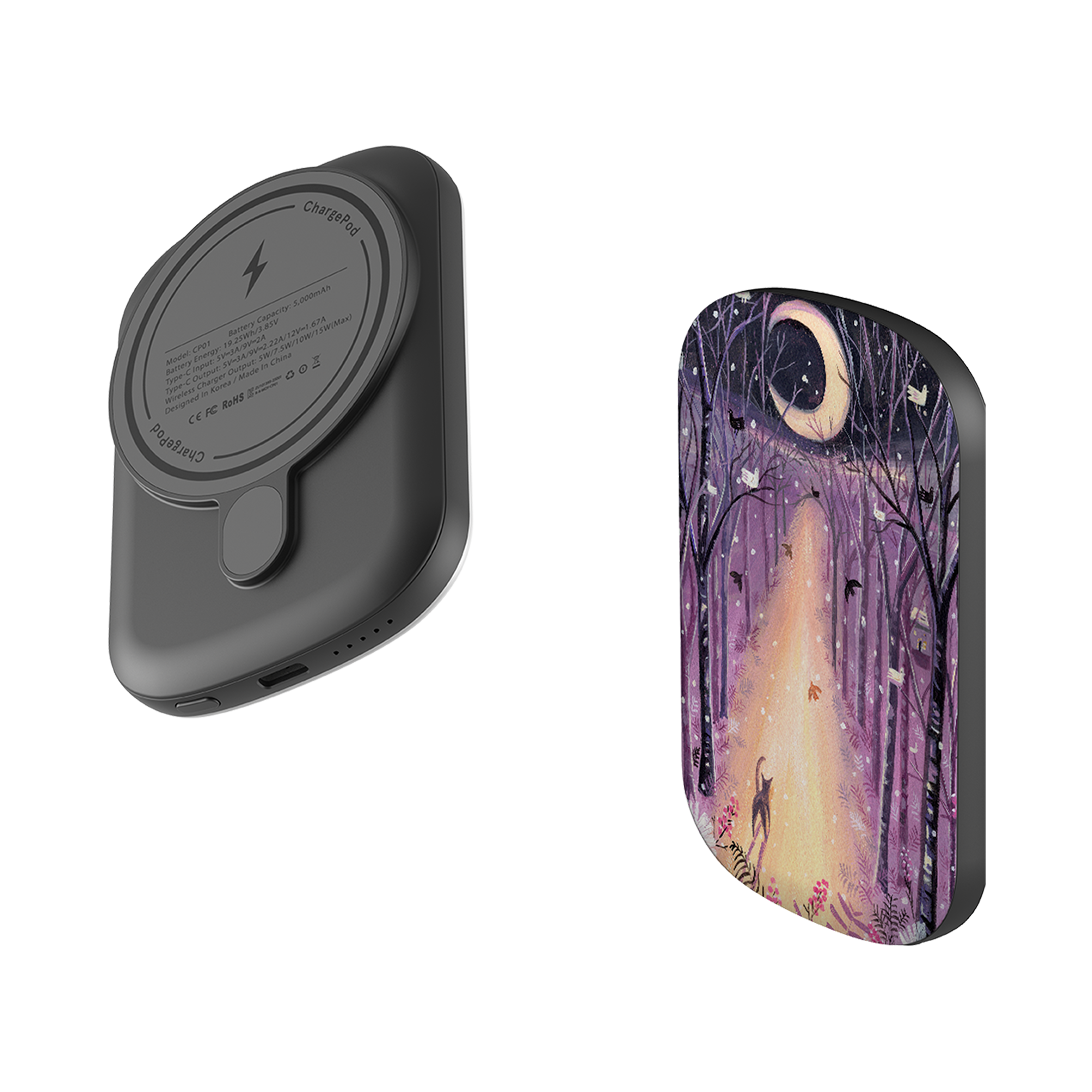 MagSafe Power Bank - Forest Cat By Mary Stubberfield