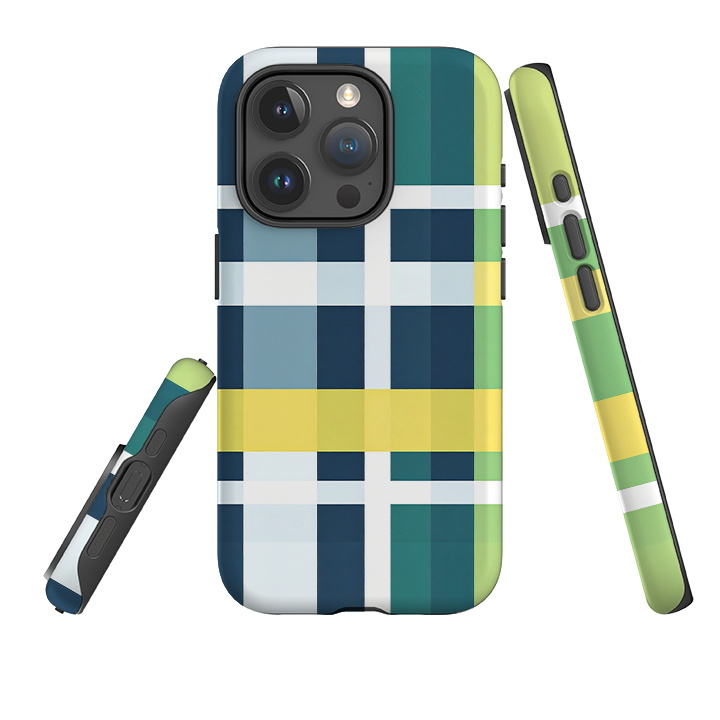 iPhone Tough Case - Forest Gingham