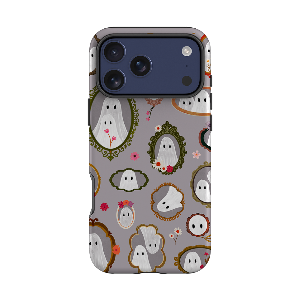 iPhone Tough Case - Framed Ghosts - Mauve By Katherine Quinn