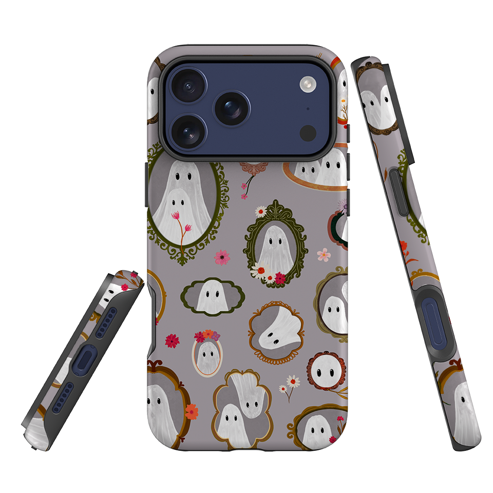 iPhone Tough Case - Framed Ghosts - Mauve By Katherine Quinn