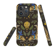 iPhone MagSafe Tough Case -  Giraffes Birds and Lion By Catherine Rowe