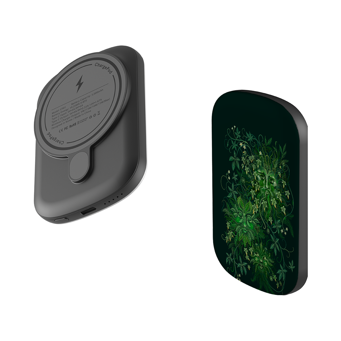 MagSafe Power Bank - Green Man By Anna Stead