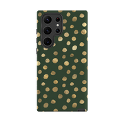 Samsung Tough Case - Green and Gold Dots