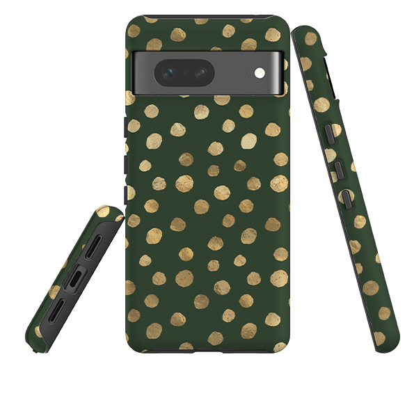 Google Tough Case - Green and Gold Dots
