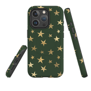 iPhone MagSafe Tough Case - Green and Gold Stars