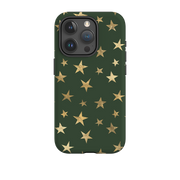 iPhone Tough Case - Green and Gold Stars