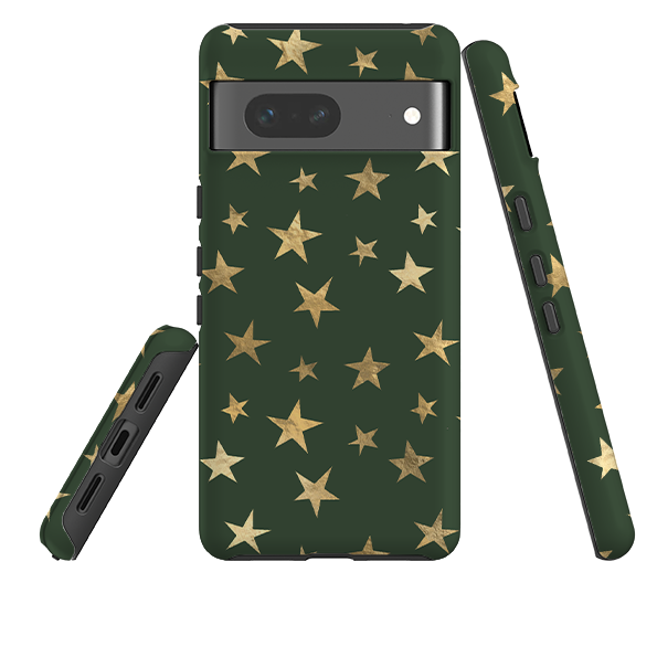 Google Tough Case - Green and Gold Stars