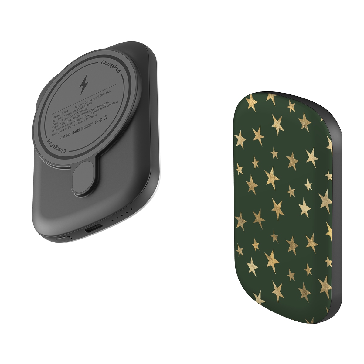 MagSafe Power Bank - Green and Gold Stars