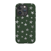 iPhone Tough Case - Green and Silver Stars