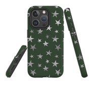 iPhone MagSafe Tough Case - Green and Silver Stars