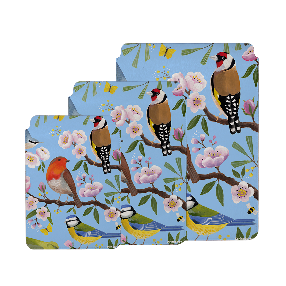 Garden Birds By Bex Parkin Laptop, Kindle & iPad Sleeve