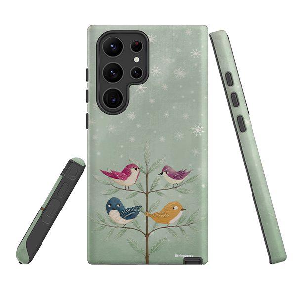 Samsung Tough Case - Garden Birds Aqua By Maja Lindberg